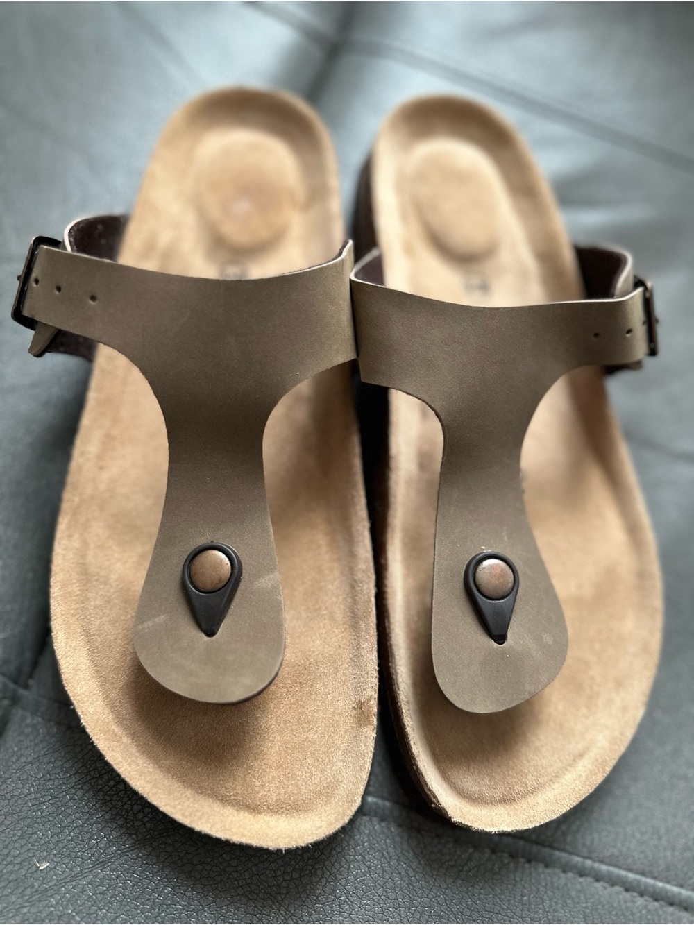 CUSHIONAIRE Women's Leah Cork Footbed Sandal
